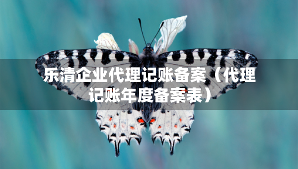 乐清企业代理记账备案（代理记账年度备案表）