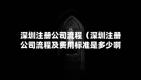 深圳注册公司流程（深圳注册公司流程及费用标准是多少啊 就找三合一企服）