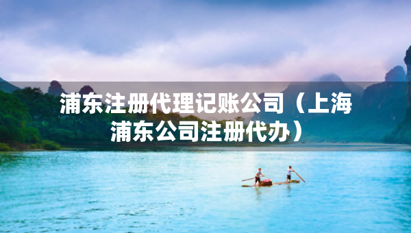 浦东注册代理记账公司（上海浦东公司注册代办）