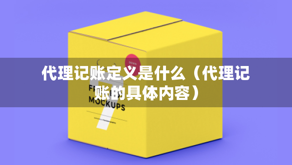 代理记账定义是什么（代理记账的具体内容）