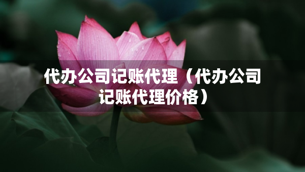 代办公司记账代理（代办公司记账代理价格）