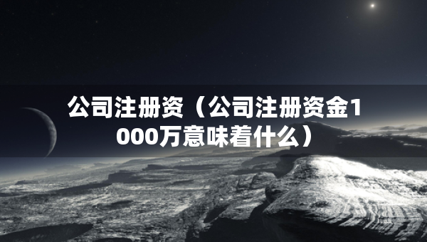 公司注册资（公司注册资金1000万意味着什么）