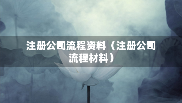 注册公司流程资料（注册公司流程材料）