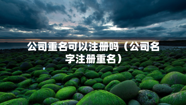 公司重名可以注册吗（公司名字注册重名）