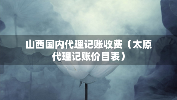 山西国内代理记账收费（太原代理记账价目表）