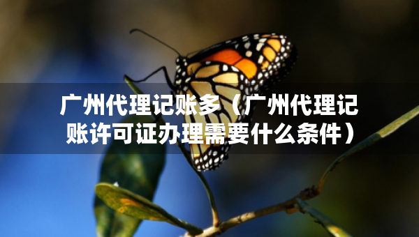 广州代理记账多（广州代理记账许可证办理需要什么条件）