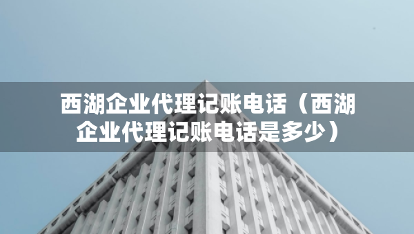 西湖企业代理记账电话（西湖企业代理记账电话是多少）