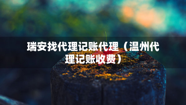 瑞安找代理记账代理（温州代理记账收费）