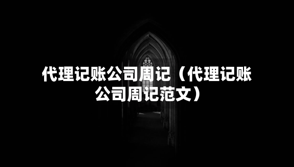 代理记账公司周记（代理记账公司周记范文）