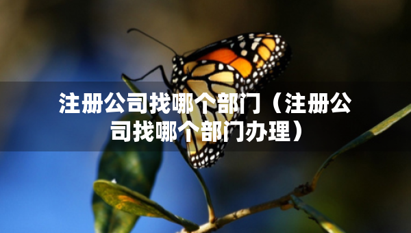 注册公司找哪个部门（注册公司找哪个部门办理）