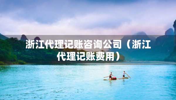 浙江代理记账咨询公司（浙江代理记账费用）