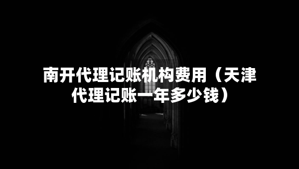 南开代理记账机构费用（天津代理记账一年多少钱）