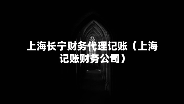 上海长宁财务代理记账（上海记账财务公司）