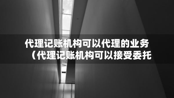 代理记账机构可以代理的业务（代理记账机构可以接受委托办理哪些业务）