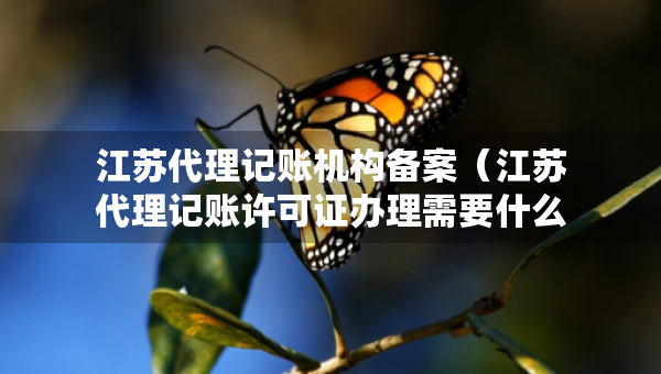 江苏代理记账机构备案（江苏代理记账许可证办理需要什么条件）