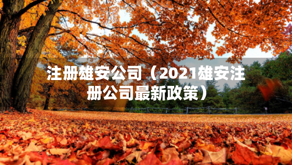 注册雄安公司（2021雄安注册公司最新政策）