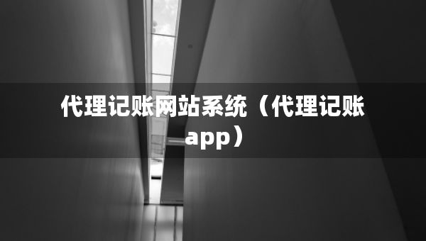 代理记账网站系统（代理记账app）