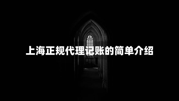 上海正规代理记账的简单介绍