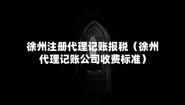 徐州注册代理记账报税（徐州代理记账公司收费标准）