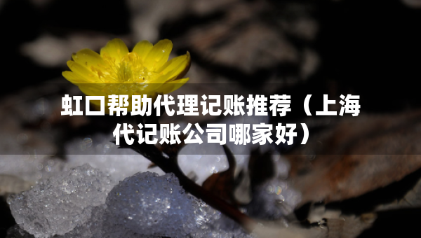 虹口帮助代理记账推荐（上海代记账公司哪家好）