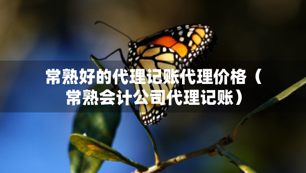 常熟好的代理记账代理价格（常熟会计公司代理记账）