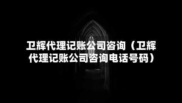 卫辉代理记账公司咨询（卫辉代理记账公司咨询电话号码）