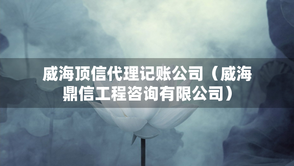 威海顶信代理记账公司（威海鼎信工程咨询有限公司）