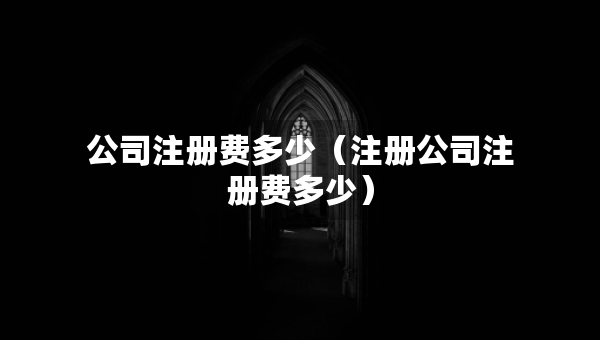 公司注册费多少（注册公司注册费多少）