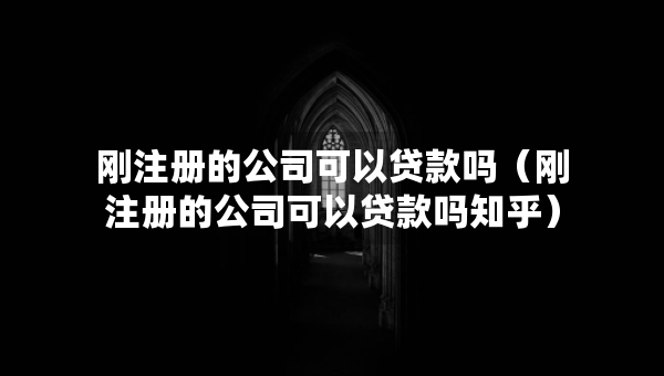 刚注册的公司可以贷款吗（刚注册的公司可以贷款吗知乎）