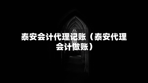 泰安会计代理记账（泰安代理会计做账）