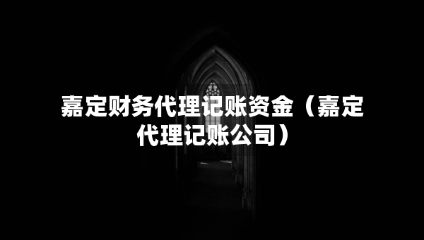 嘉定财务代理记账资金（嘉定代理记账公司）