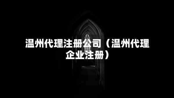 温州代理注册公司（温州代理企业注册）