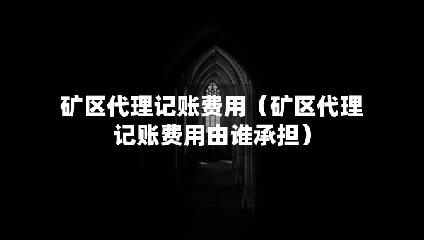 矿区代理记账费用（矿区代理记账费用由谁承担）