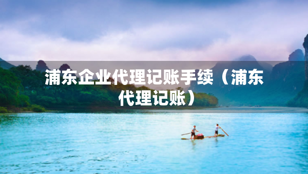 浦东企业代理记账手续（浦东 代理记账）