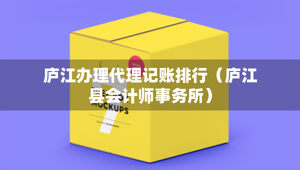 庐江办理代理记账排行（庐江县会计师事务所）