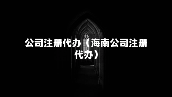 公司注册代办（海南公司注册代办）