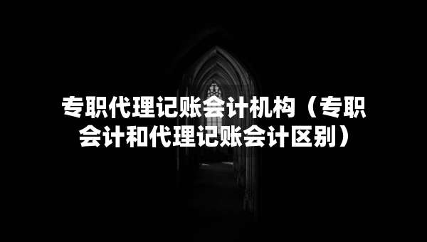 专职代理记账会计机构（专职会计和代理记账会计区别）