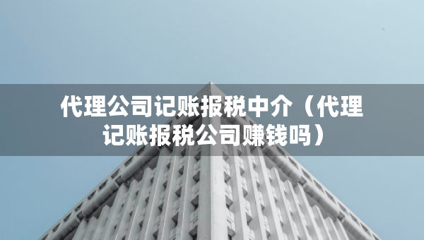 代理公司记账报税中介（代理记账报税公司赚钱吗）