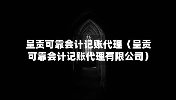 呈贡可靠会计记账代理（呈贡可靠会计记账代理有限公司）